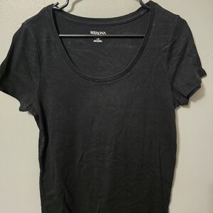 Merona Black Fitted Short Sleeve Tee